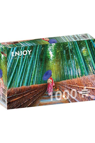 Enjoy Puzzle استمتع بألغاز نسائية آسيوية مكونة من 1000 قطعة في غابة الخيزران