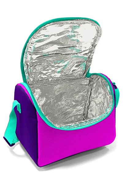 Coral High Pink Purple Girl's Backpack and Lunch Set