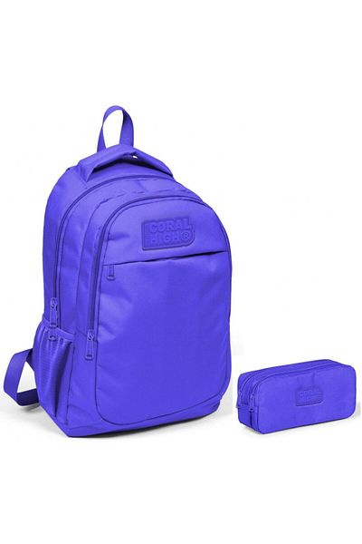 Coral High Set de geanți de lavandă și suport pentru stilouri