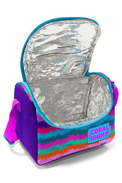 Coral High Set cutie de prânz pentru fete Purple Cat