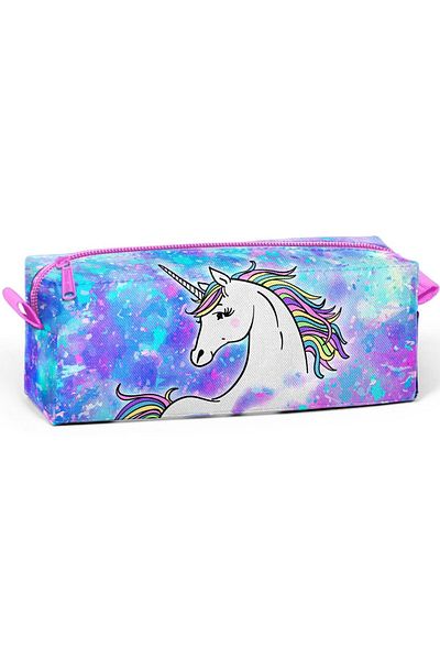 Yaygan Çanta Geantă pentru creion Coral High cu un singur ochi albastru cu model unicorn - Fată