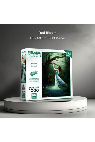 Ks Games 1000 Piece Red Flower Puzzle