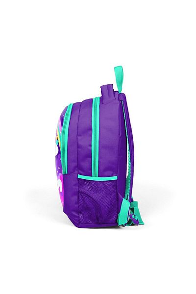 Coral High Set rucsac și geantă de prânz pentru fete cu model unicorn albastru