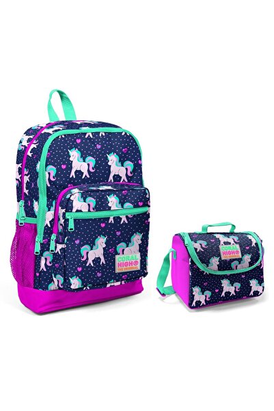 Coral High Фіолетовий рюкзак для дівчинки Mor Unicorn та набір для харчування