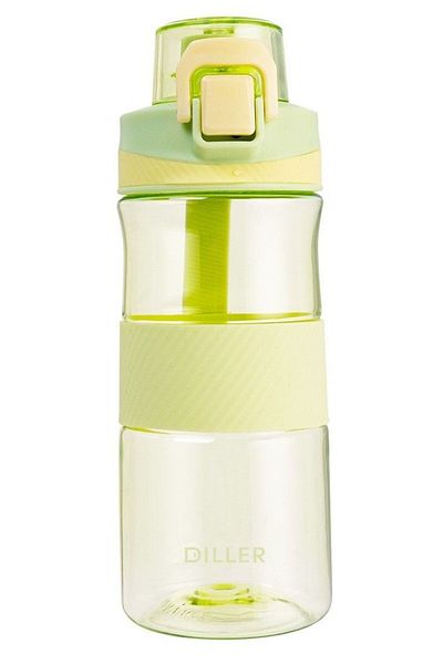 DILLER 520 ml Tritan Wide Mouth Locking Lid Green Water Bottle
