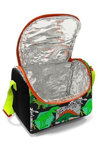 Coral High Set cutie de prânz pentru băiat verde negru Dinozaur