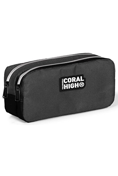 Yaygan Coral High Black-gray Boy's Primary School Bag and Pen Holder Set
