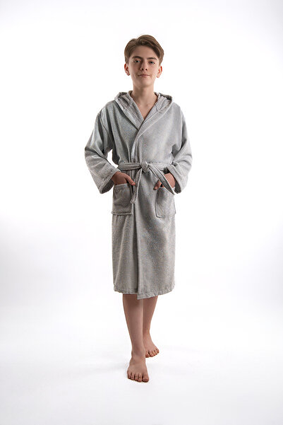 Eymir Home Collection النادل الصبي الشباب المخملية مقنعين البشكير 100٪ قطن