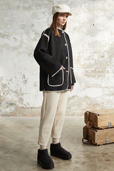 InStyle Šála šitá bunda Alira - černá