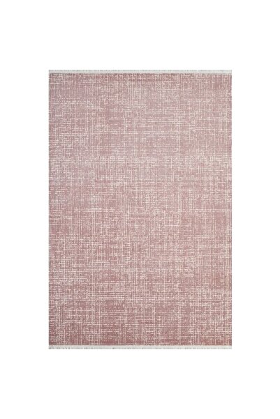 GÜMÜŞSUYU Carissa Akrilik Dikdörtgen 11333 - Pembe Modern Salon Makine Halısı