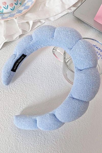TAKIŞTIR Μπλε Χρώμα Spa Hair Band Πετσέτα Κορώνα