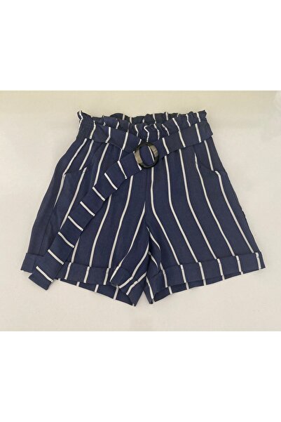 DMB BOYS & GIRLS Kız Çocuk Cep ve Kuşak Detaylı Kumaş Şort