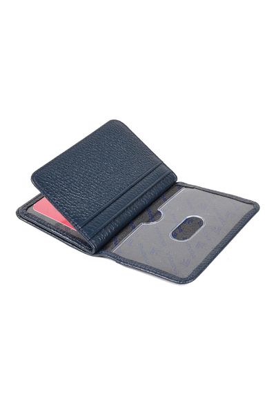 Eminsa Black Genuine Leather Card Holder