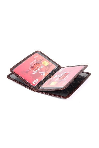 Eminsa Black Genuine Leather Card Holder