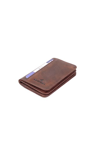 Eminsa Black Genuine Leather Card Holder