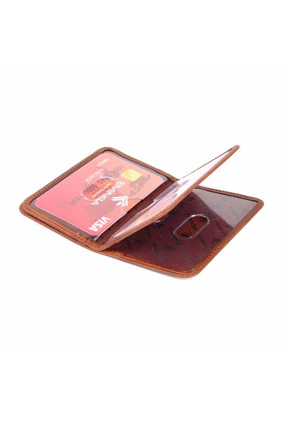 Eminsa Black Genuine Leather Card Holder