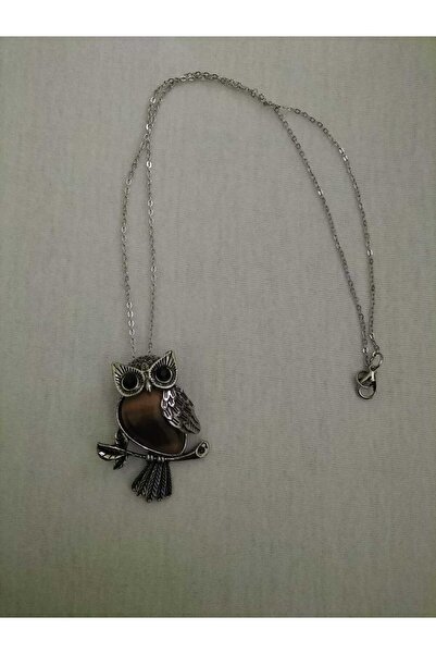 CADI BOUTİQUE شكل بومة من الحجر الطبيعي على شكل عين النمر الصفراء