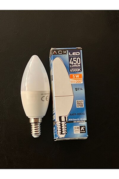 ACK 5 WATT E-14 DUYLU BUJİ 450 LÜMEN BEYAZ IŞIK 6500 KELVİN SAMSUNG LEDLİ AMPUL