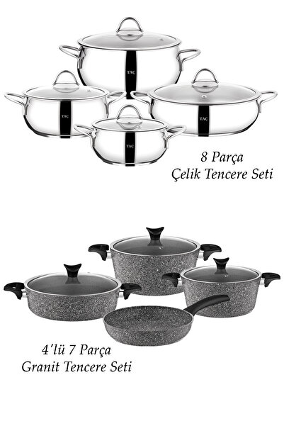 Taç Grand Steel 15 Parça Avantajlı Çeyiz Seti