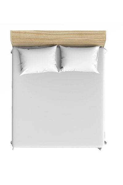 makiteks Комплект чаршафи от памук, полипамук и бяло, 160x200 + 2*(50x70) с висок ръб и двоен пълнеж