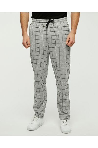 YHGTEKSTİL plaid pattern sports pants