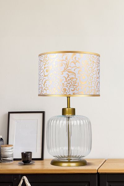 MINIMAL ETICARET VE BILGI TEKNOLOJILERI Intense Transparent Gold Glass Lampshade