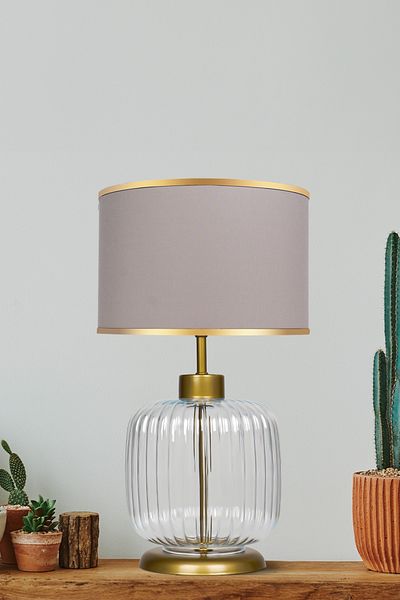 MINIMAL ETICARET VE BILGI TEKNOLOJILERI Intense Transparent Gold Glass Lampshade