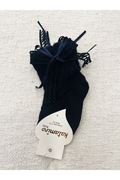 Katamino baby girl mesh socket socks with bow detail