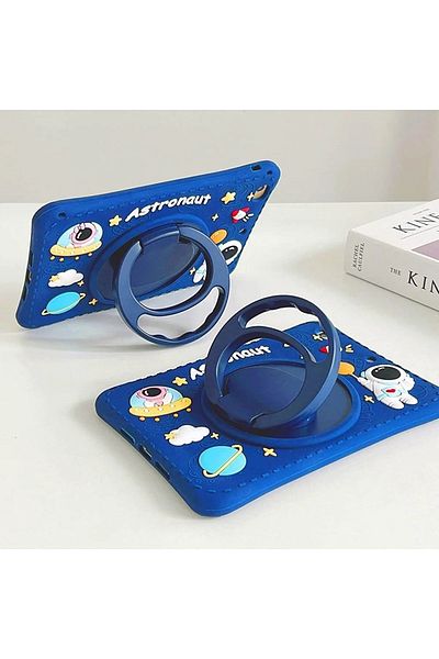 ÜNİCELL Galaxy Tab A9 Plus 11 inch Sm-X210 Compatible Tablet Case with Stand and Neck Strap Astronaut Figure