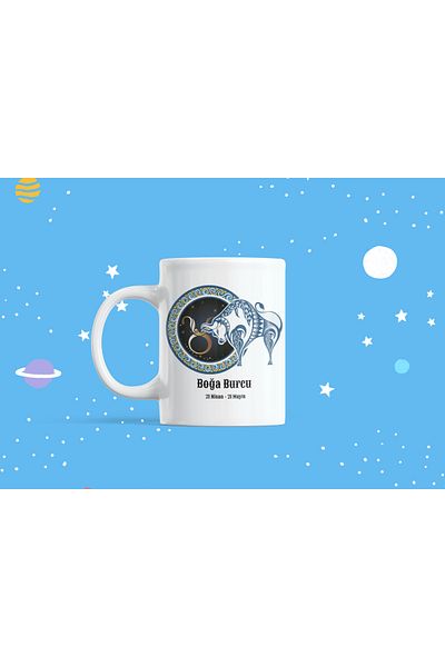Nino Store ♉   كوب مطبوع عليه هدية علم التنجيم من برج الثور ♉