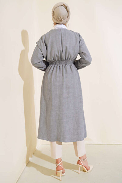 VOLT CLOTHİNG Kadın Bel Gipeli Çıtçıt Düğmeli Kap