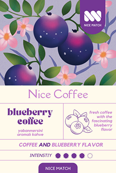 Nice Match Blueberry Coffee Yabanmersini Aromalı Kahve Filtre Kahve 200 Gr