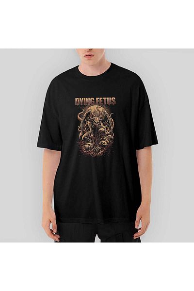 Z zepplin Μαύρο μπλουζάκι Dying Fetus Art Classic Oversize
