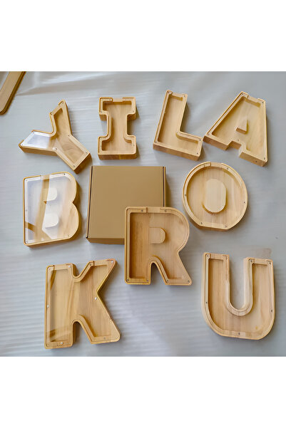 BOLU REKLAM Ahşap Kumbara | E Harfi