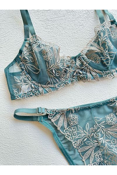 dem merys Lined, Soft Fabric, Underwire Bra Set