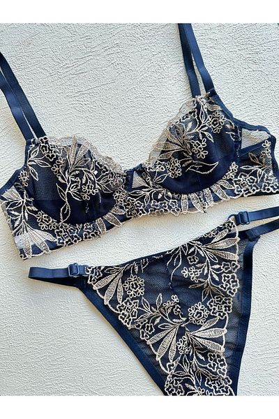 dem merys Lined, Soft Fabric, Underwire Bra Set