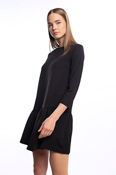 Miss Murem Casual Skirt Polyester Dress-black