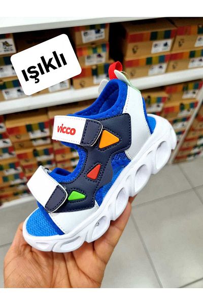 Vicco VICCO HILDA LIGHTED MEN'S LIGHT CHILDREN'S BLUE SANDALS