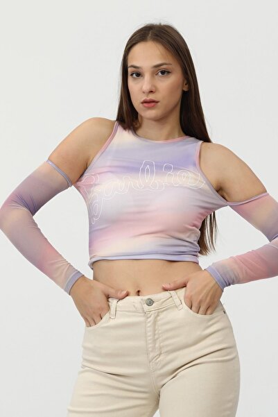 Miss Murem Purple Chiffon Barbie Blouse