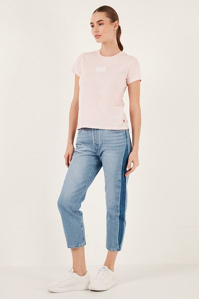 Levi's 501 Blugi tăiați obișnuiți din bumbac PANTALONI DENIM A7739