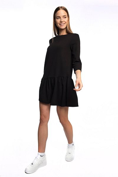 Miss Murem Casual Skirt Polyester Dress-black