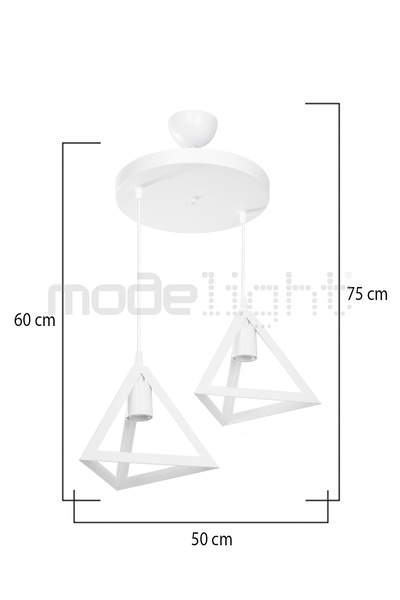 Modelight PRİZMA 2Lİ AVİZE BEYAZ SALON-OTURMA ODASI-ÇOCUK ODASI-YEMEK-YATAK ODASI--ANTRE-MUTFAK