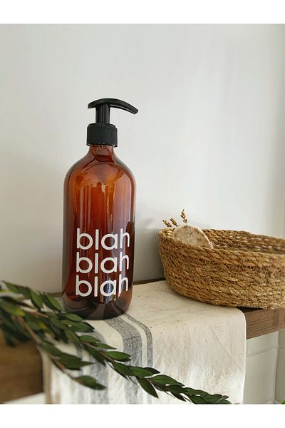 Atölye Merdiven Amber Glass Liquid Soap Μπουκάλι Απορρυπαντικό Πιάτων Διανομέας Σαπουνιού 500ml Διακοσμητικό