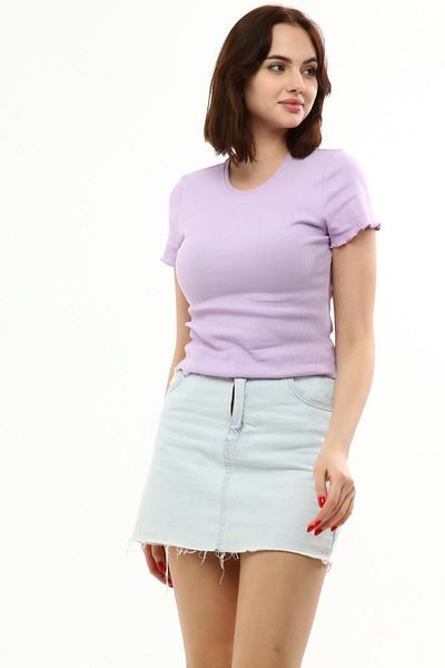 Miss Murem Camisole Frilly T-shirt-lilac