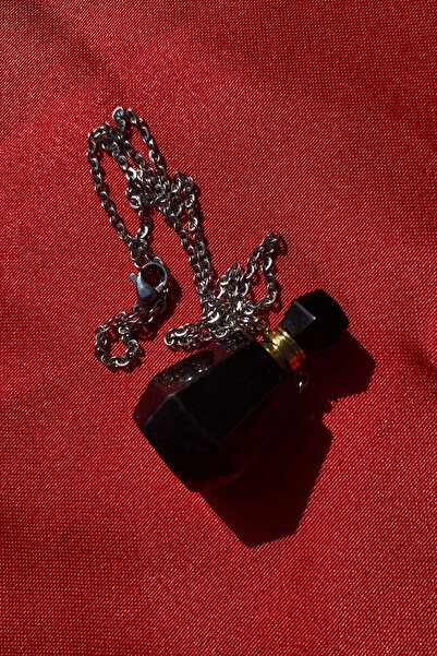 RaHan Kolye Doğal Taş İksir Parfüm Şişe Kolye Opsidyen