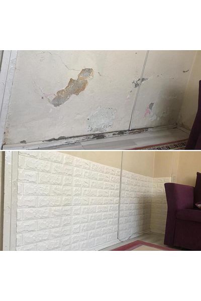 Renkli Duvarlar 50x50 cm 1 bucată tapet autoadeziv șters Panou flexibil Autocolant cu model cărămidă 3d