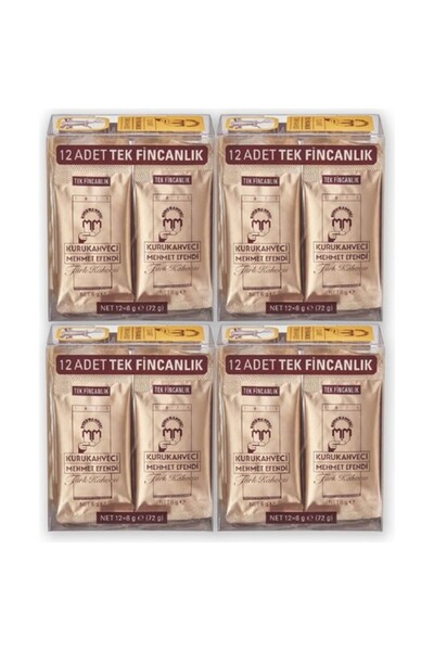 Mehmet Efendi Kurukahveci Mehmet Efendi Tek Fincan Türk Kahvesi 12 X 6 gr 4 P...