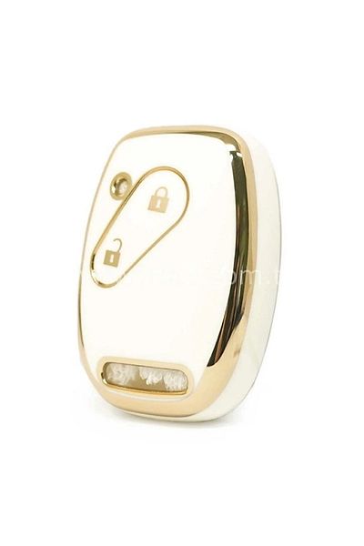 EBG İSTANBUL Honda Civic Fd6 Crv Accord 2 Button Waterless Nano Key Case White Gold Color