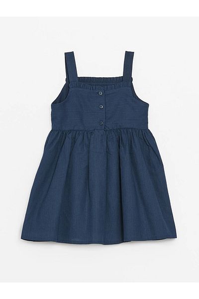 LC Waikiki LCW ECO Square Collar Strap Baby Girl Dress First you değerlend