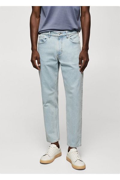 MANGO Man Ben model zúžené zkrácené džíny